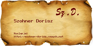 Szohner Dorisz névjegykártya